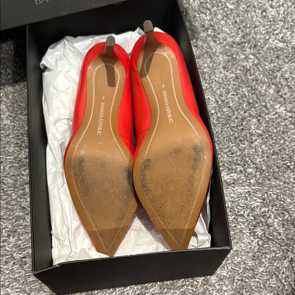 Banana Republic Red Stiletto Heels - Picture 2 of 5